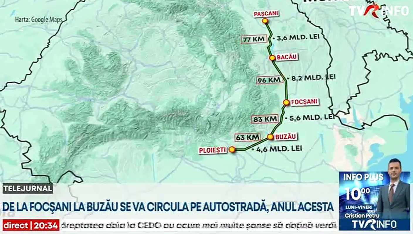 Autostrada A7 De la Focșani la Buzău se va putea circula de anul