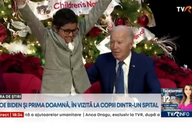 După ce a rezolvat problemele de stat, liderul american și soția să au vizitat un spital de copii din capitală federală și le-au oferit cadouri micuților