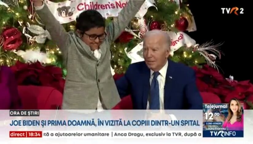 După ce a rezolvat problemele de stat, liderul american și soția să au vizitat un spital de copii din capitală federală și le-au oferit cadouri micuților