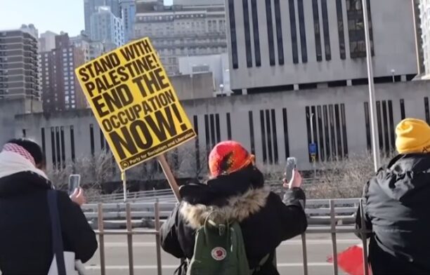 Manifestanți pro-palestinieni în New-York
