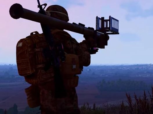 Soldat ucrainean cu lansator de rachete