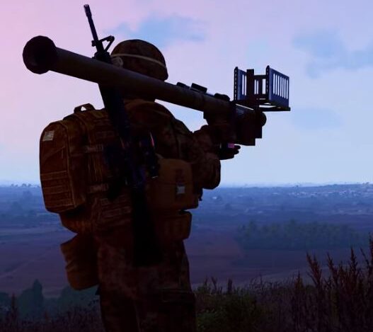Soldat ucrainean cu lansator de rachete