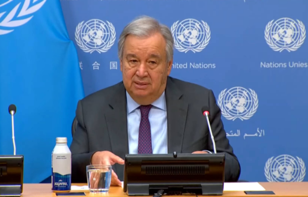 Secretarul general al ONU, Antonio Guterres