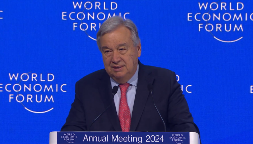 Secretarul general al ONU, Antonio Guterres, la Forumul Economic Mondial de la Davos