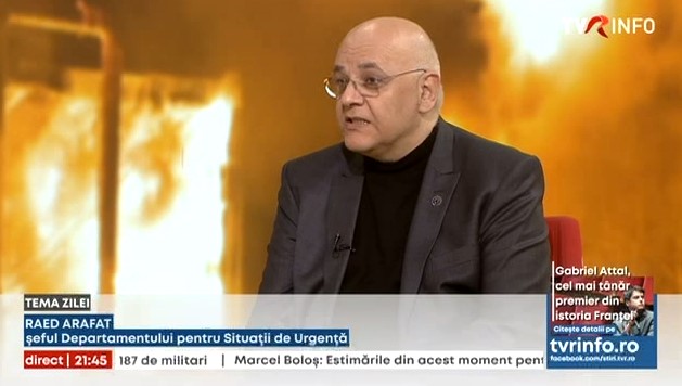 Şeful Departamentului pentru Situaţii de Urgenţă (DSU) Raed Arafat
