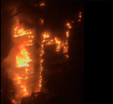 Incendiu la spitalul Gandhi din Teheran / Captură foto NEXTA
