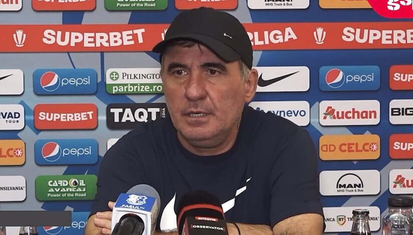 Gică Hagi în conferință de presă / captura video