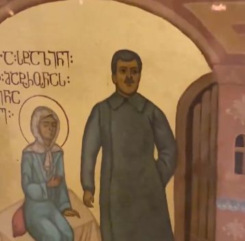 Icoană care îl înfățișează pe Stalin