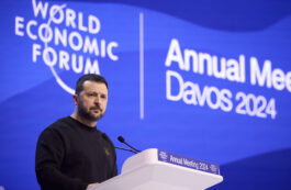 Volodimir Zelenski, la Forumul Economic Mondial de la Davos. Sursa foto: Profimedia