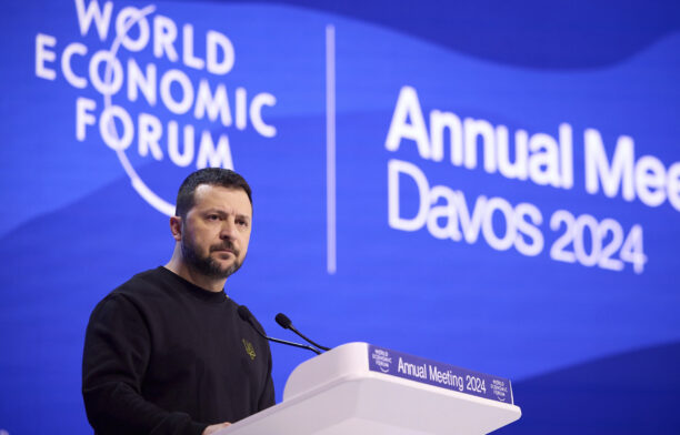 Volodimir Zelenski, la Forumul Economic Mondial de la Davos. Sursa foto: Profimedia