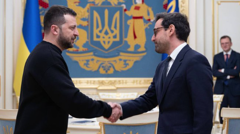 Volodimir Zelenski şi Stephane Sejourne / Platforma X