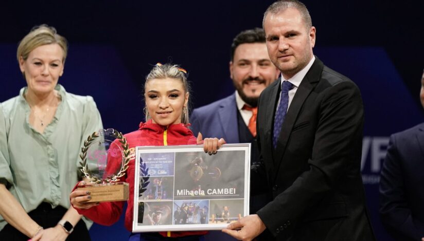 Mihaela Valentina Cambei, cea mai bună halterofilă europeană din 2023. Sursa foto: Facebook, FRH