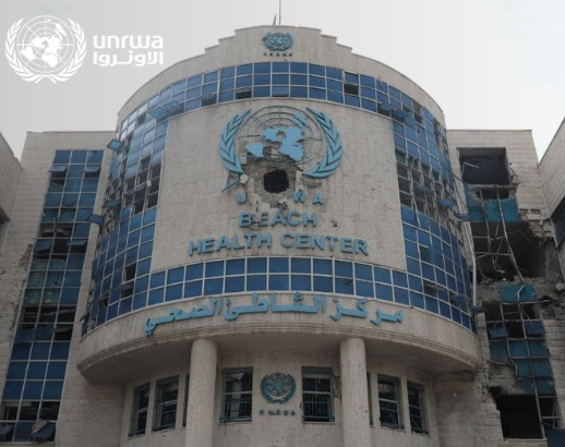 Bombardament israelian asupra unei clădiri UNWRA din Jabalia / Foto UNWRA