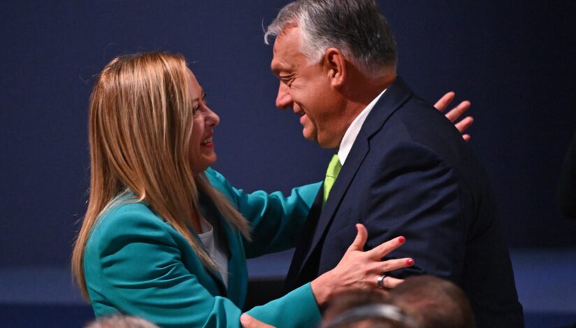 Giorgia Meloni și Viktor Orban