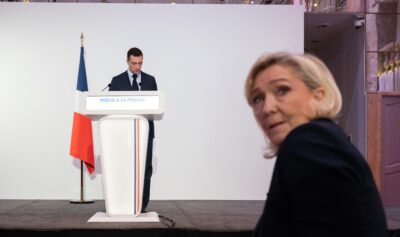 Jordan Bardella și Marine Le Pen