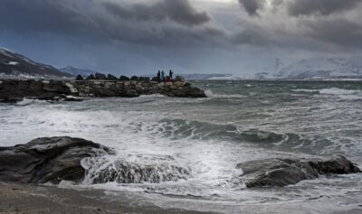 Furtună în Tromso, Norvegia. Sursa foto: Profimedia Images