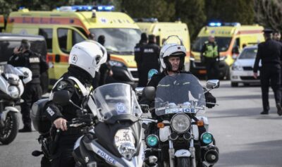 Atac armat la sediul unei companii maritime din suburbiile Atenei. Poliția elenă. Sursa foto: Profimedia Images