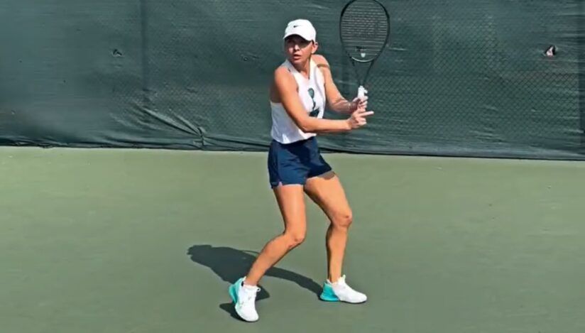 Simona Halep la antrenament / captura video