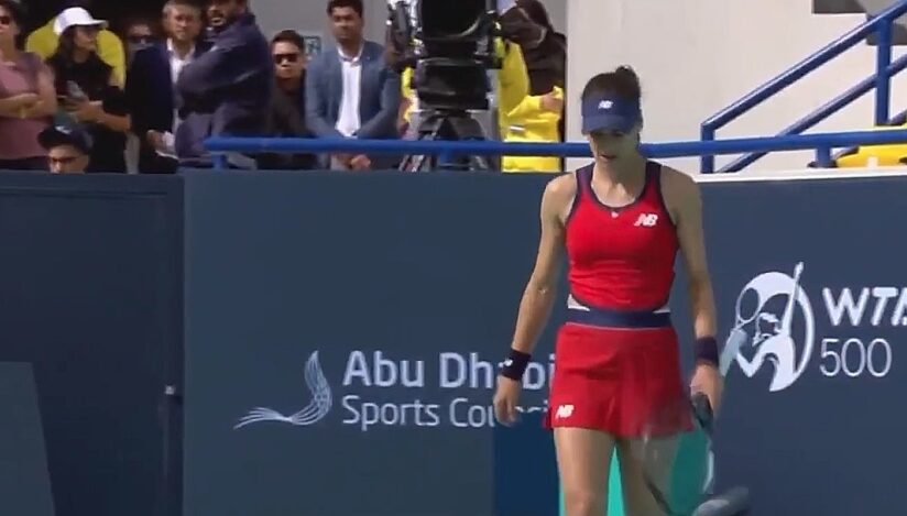 Sorana Cîrstea la turneul de la Abu Dhabi WTA500 / captura video