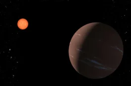 Imaginea ilustrează o modalitate în care planeta TOI-715 b, un super-Pământ aflat în zona locuibilă din jurul stelei sale, ar putea apărea unui observator din apropiere. Sursa foto: https://science.nasa.gov