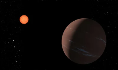 Imaginea ilustrează o modalitate în care planeta TOI-715 b, un super-Pământ aflat în zona locuibilă din jurul stelei sale, ar putea apărea unui observator din apropiere. Sursa foto: https://science.nasa.gov