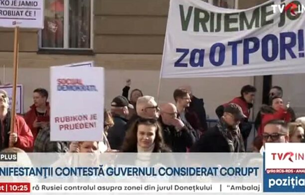 Miting de amploare la Zagreb