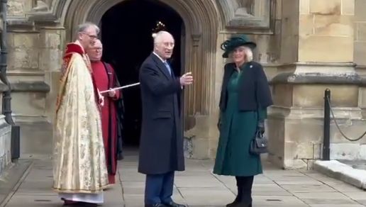 Regele Charles al III-lea a asistat la slujba de Paşte oficiată în capela Saint-George din Windsor