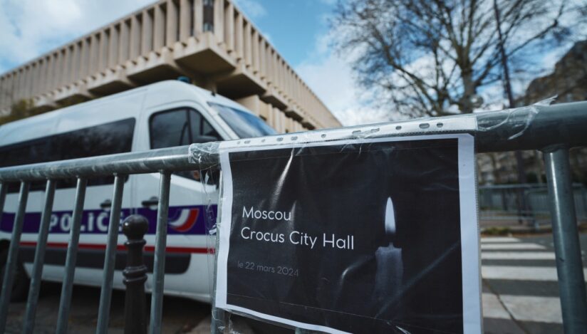 Comemorarea atacului sângeros de la sala de concerte crocus City Hall, din Moscova. Sursa foto: Profimedia Images