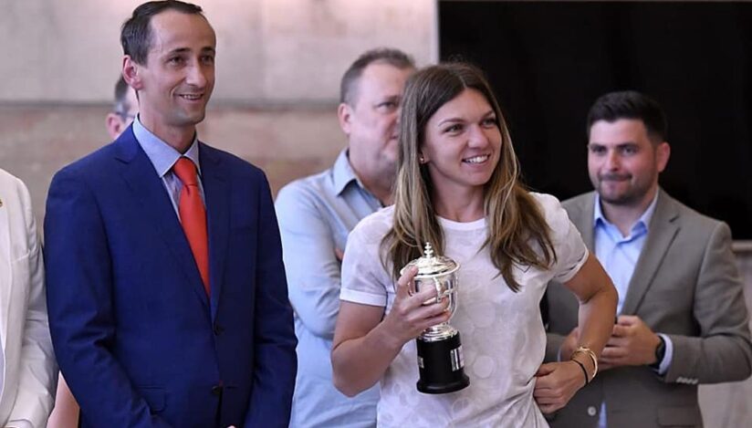 Mihai Covaliu și Simona Halep / Sursa foto: Facebook, COSR