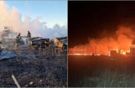 Incendiu la o terasă de pe plaja Corbu