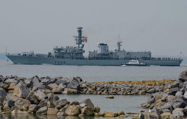 Nava HMS Lancaster, Marina Regală Britanică. Sursa foto: Profimedia Images