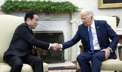 Vizita premierului japonez Fumio Kishida la Washington. Întâlnire Joe Biden Fumio Kishida. Sursa foto: Profimedia images
