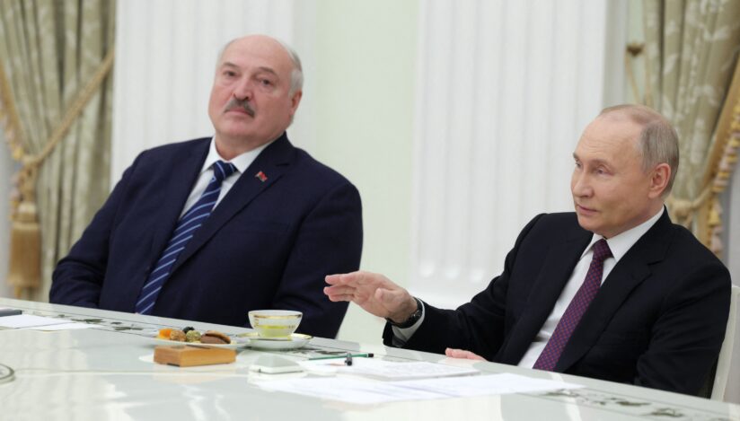 Alexandr Lukasenko și Vladimir Putin