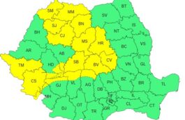 Cod galben de intensificări ale vântului pentru 18 judeţe, până la ora 23:00