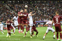 Meciul dintre FCSB si CFR 1907 Cluj, din etapa a 9-a a fazei play-off a Superligii de fotbal, desfasurat pe Arena Nationala. Sursa foto: Cristian Nistor, Agerpres Foto