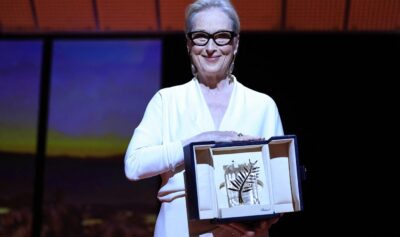 Actriţa americană Meryl Streep a primit, în cadrul ceremoniei de deschidere a Festivalului de Film de la Cannes, un trofeu Palme d'Or onorific. Sursa foto: Profimedia Images