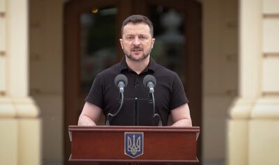 Preşedintele ucrainean Volodimir Zelenski / captura video
