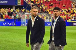Denis Draguș și Florinel Coman, la EURO 2024 / foto: Facebook, Echipa Naționala de fotbal a României