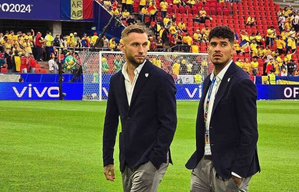 Denis Draguș și Florinel Coman, la EURO 2024 / foto: Facebook, Echipa Naționala de fotbal a României