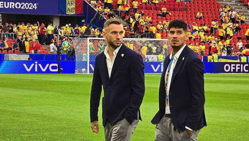 Denis Draguș și Florinel Coman, la EURO 2024 / foto: Facebook, Echipa Naționala de fotbal a României