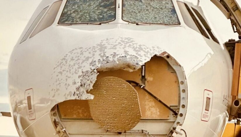 Aeronavă a companiei Austrian Airlines, distrusă de grindină / Profimedia Images