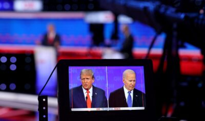 Joe Biden şi Donald Trump se confruntă în prima lor dezbatere televizată. Sursa foto: Profimedia Images