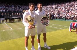 Carlos Alcaraz a câştigat pentru a doua oară consecutiv turneul de la Wimbledon / captura video