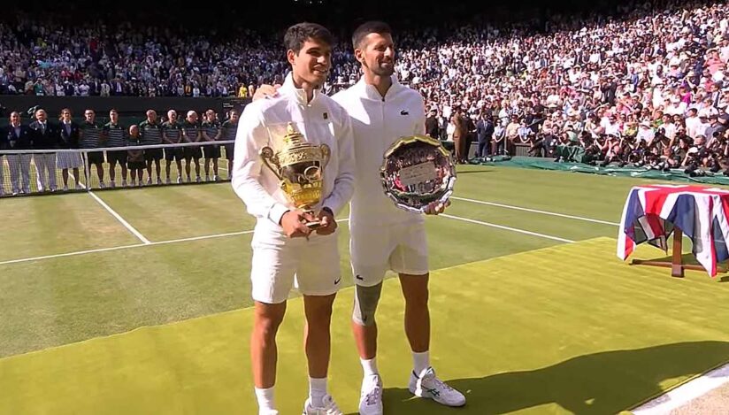 Carlos Alcaraz a câştigat pentru a doua oară consecutiv turneul de la Wimbledon / captura video