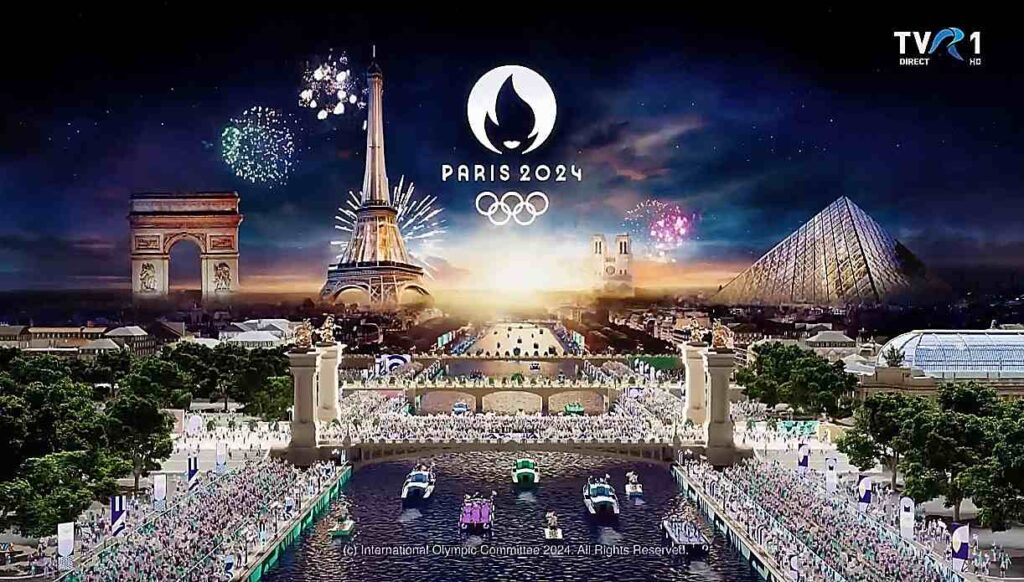 Deschiderea Jocurilor Olimpice Paris 2024 / captura video TVR 1
