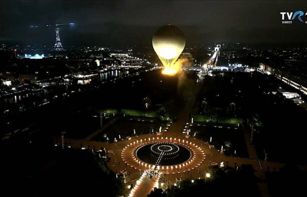 Flacăra olimpică, Paris 2024 / captură video TVR 1