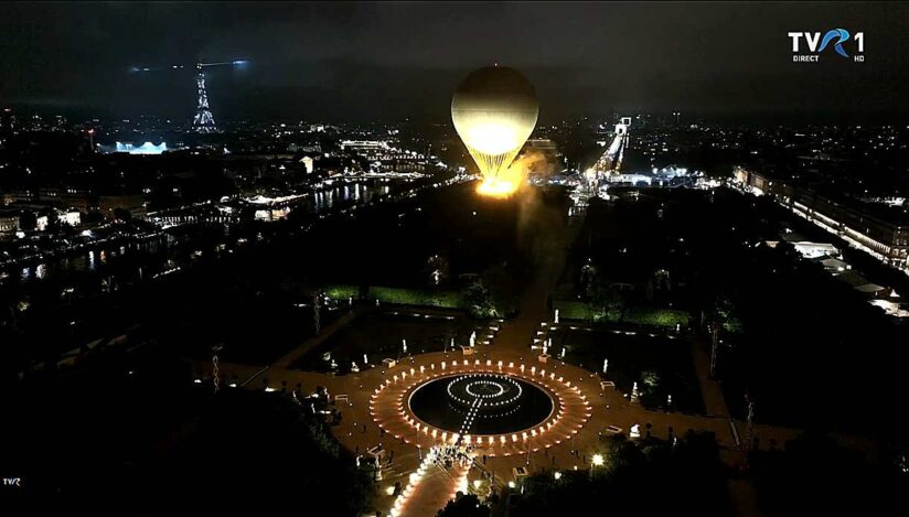 Flacăra olimpică, Paris 2024 / captură video TVR 1
