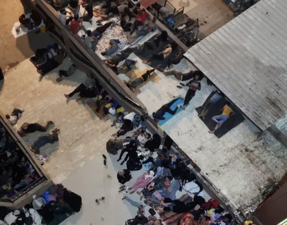 Curtea spitalului Nasser, Gaza / captură X