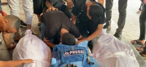 Jurnalişti palestinieni ucişi în atacurile israeliene asupra Fâșiei Gaza. Sursa foto: Profimedia Images