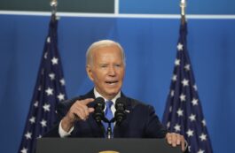 Joe Biden în cursul unei conferinţe de presă, după summitul NATO. Sursa foto: Profimedia Images